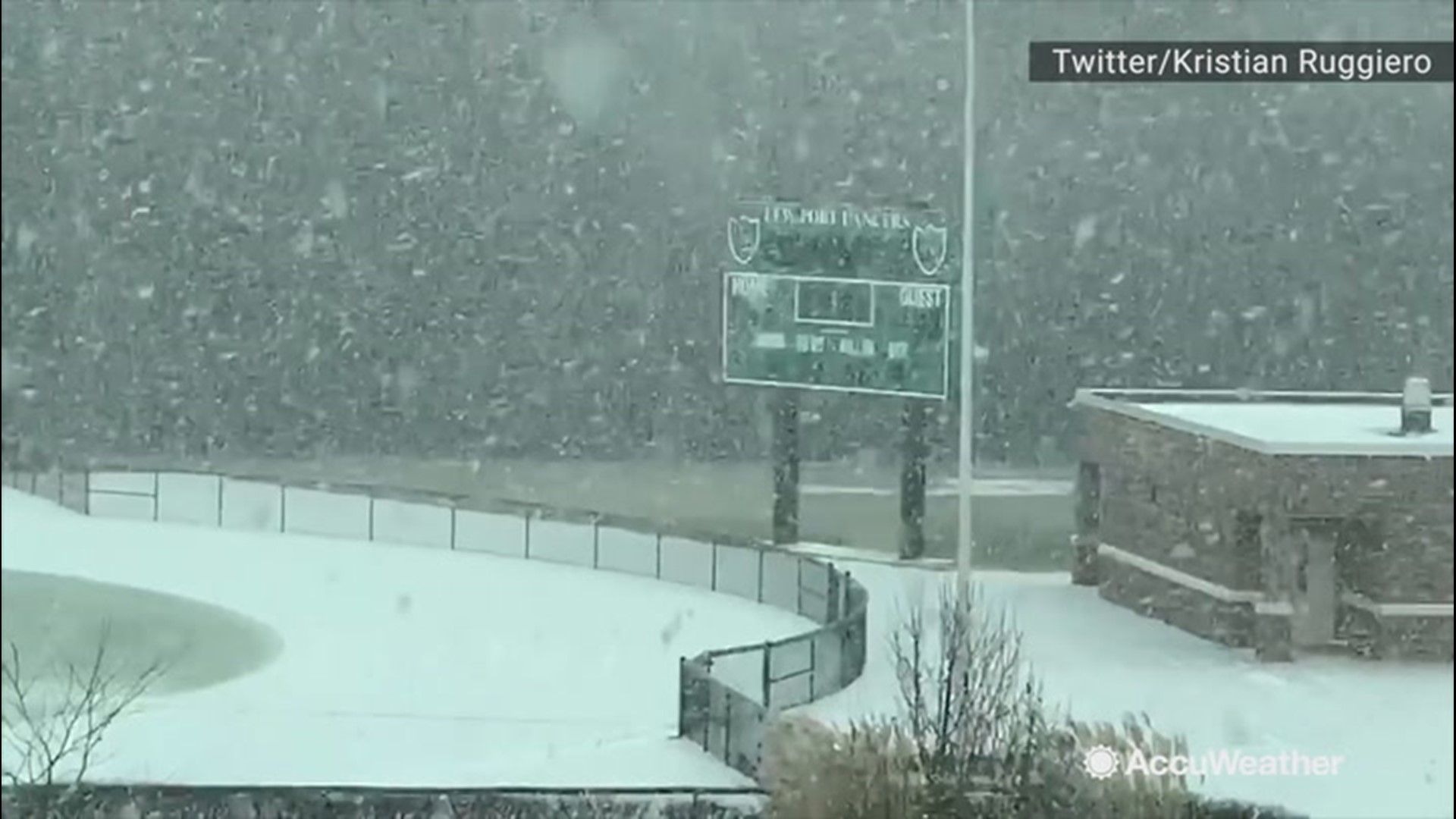 Heavy snowfall from Lake Erie is bearing down on Youngstown, New York, on Dec. 11. It's not often you see that according to the recorder of this video.