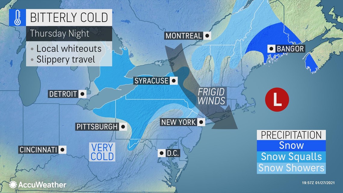Coldest blast of the winter thus far to sweep across Northeast | wkyc.com