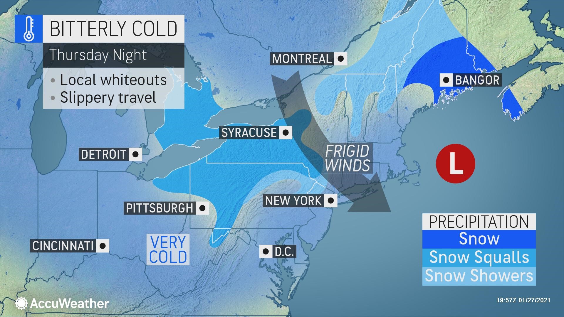 Coldest blast of the winter thus far to sweep across Northeast | wkyc.com