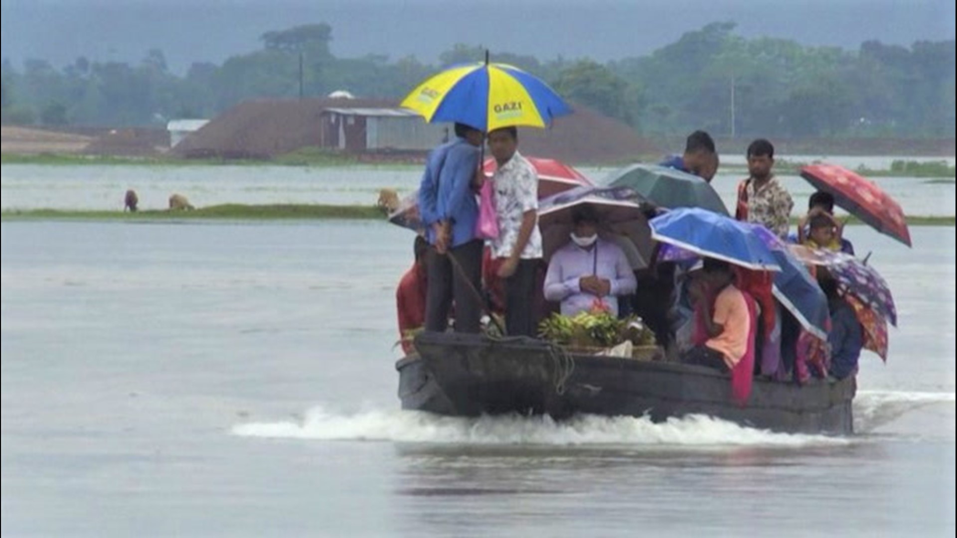Heavy monsoon rainfall caused severe flooding for villagers in Tahirpur, Bangladesh, on July 15. This is some of the worst flooding they've seen in a decade.
