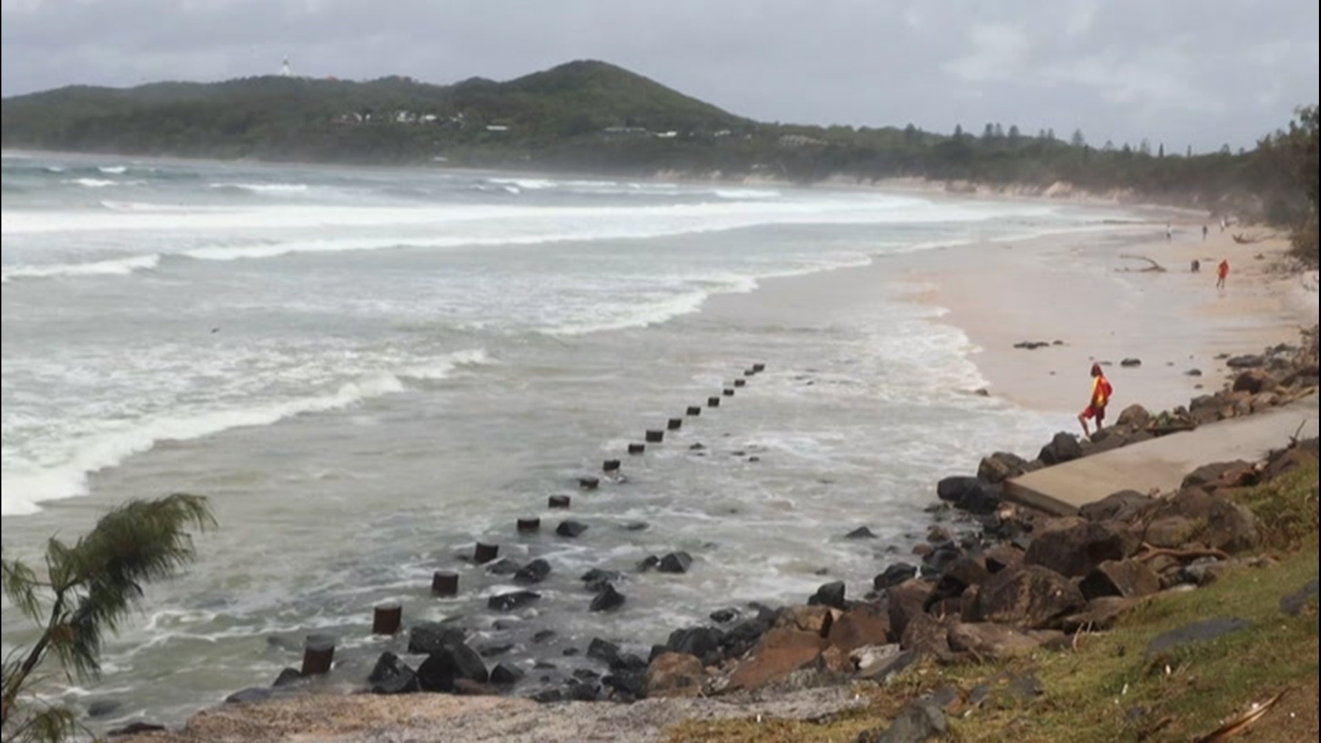 Byron's Bay Beach is a popular spot in New South Wales, Australia, but coastal erosion has caused the beach to shrink, resulting in it closing to the public.