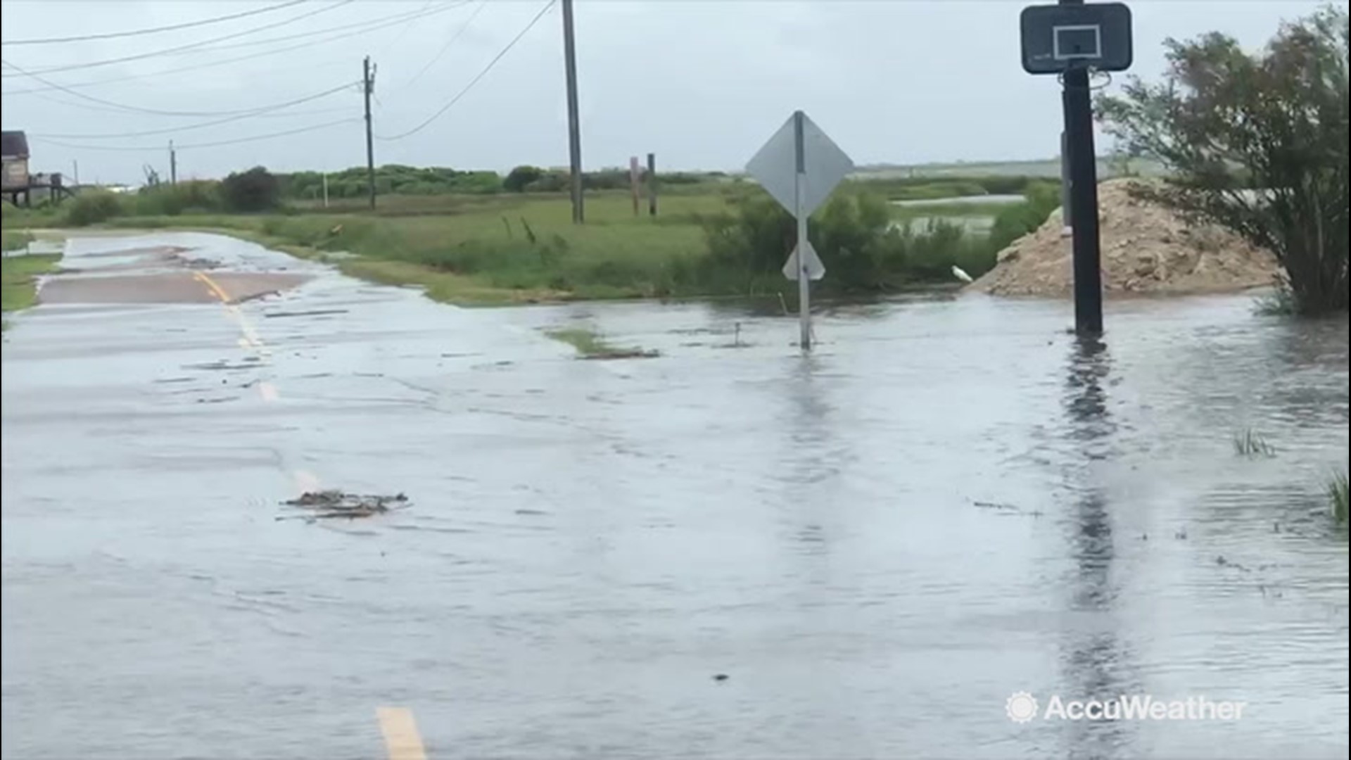 The town of Chauvin, Louisiana was hit hard by Tropical Storm Barry, on July 12. Though the storm had yet to fully hit, the storm surge that was kicked up while the it was still in the Gulf of Mexico pushed water over the coast and into roads.