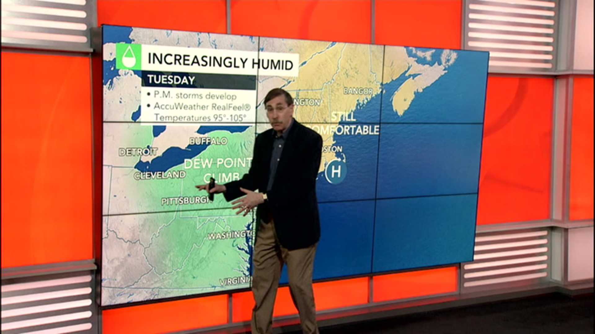Heating is likely then downpours late Wednesday and Thursday. Evan Myers has details