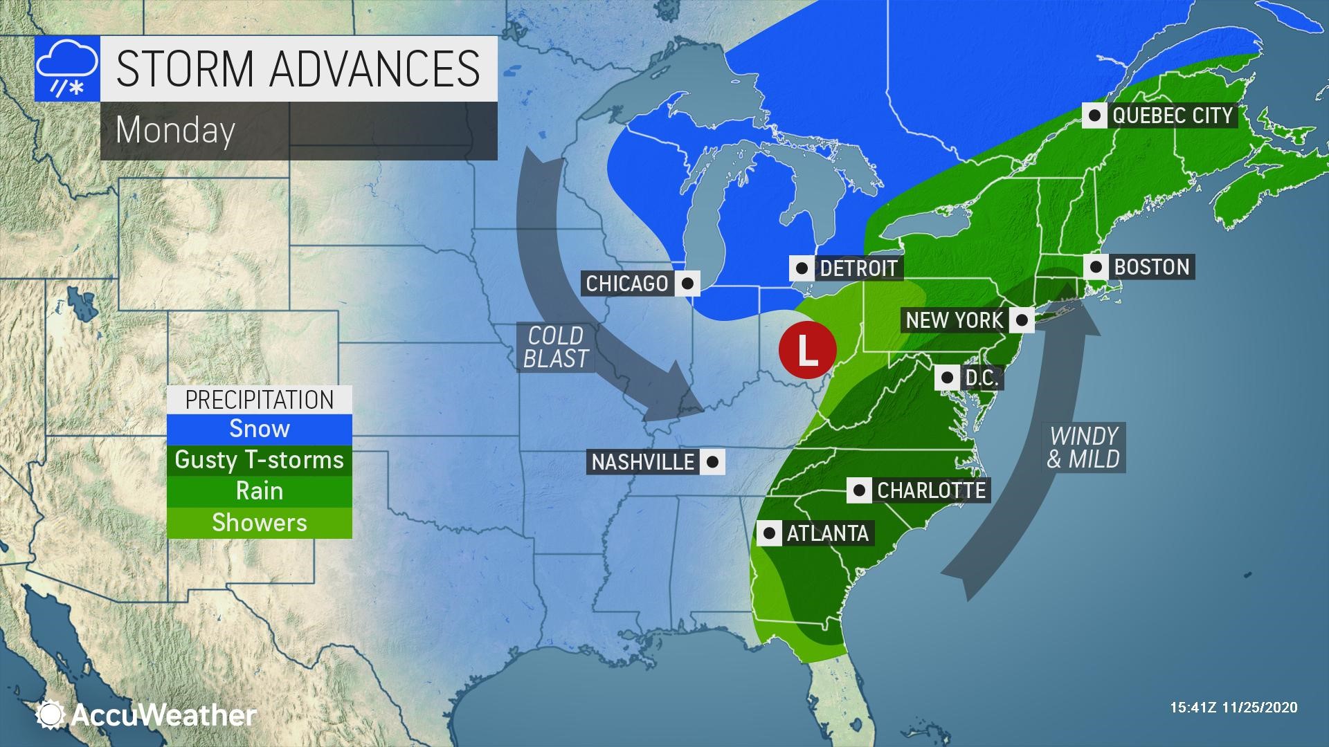 Powerful storm likely to lash eastern US after Thanksgiving | wkyc.com