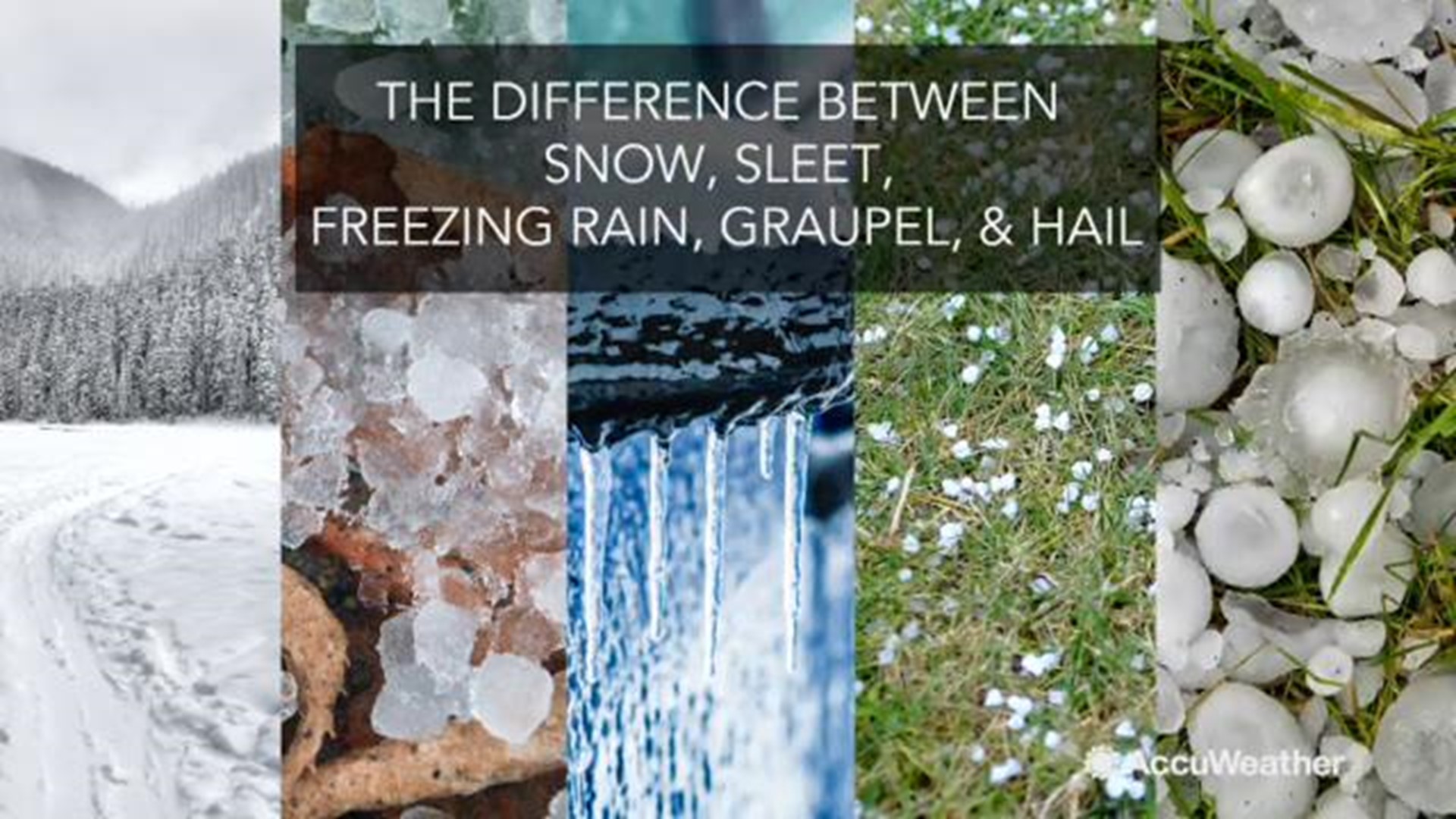 Snow, sleet, freezing rain, graupel and hail are all types of precipitation. So what is the difference between them?
