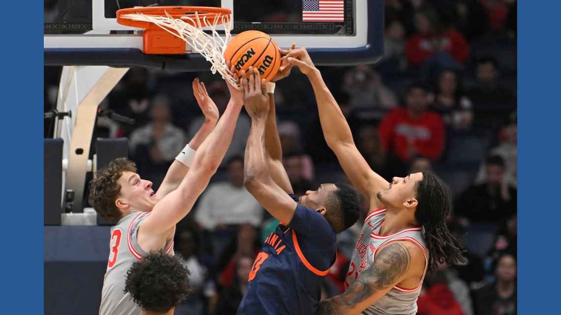 Malik Thomas, Sam Lewis help No. 15 Virginia beat Ohio State 70-66 in Nashville