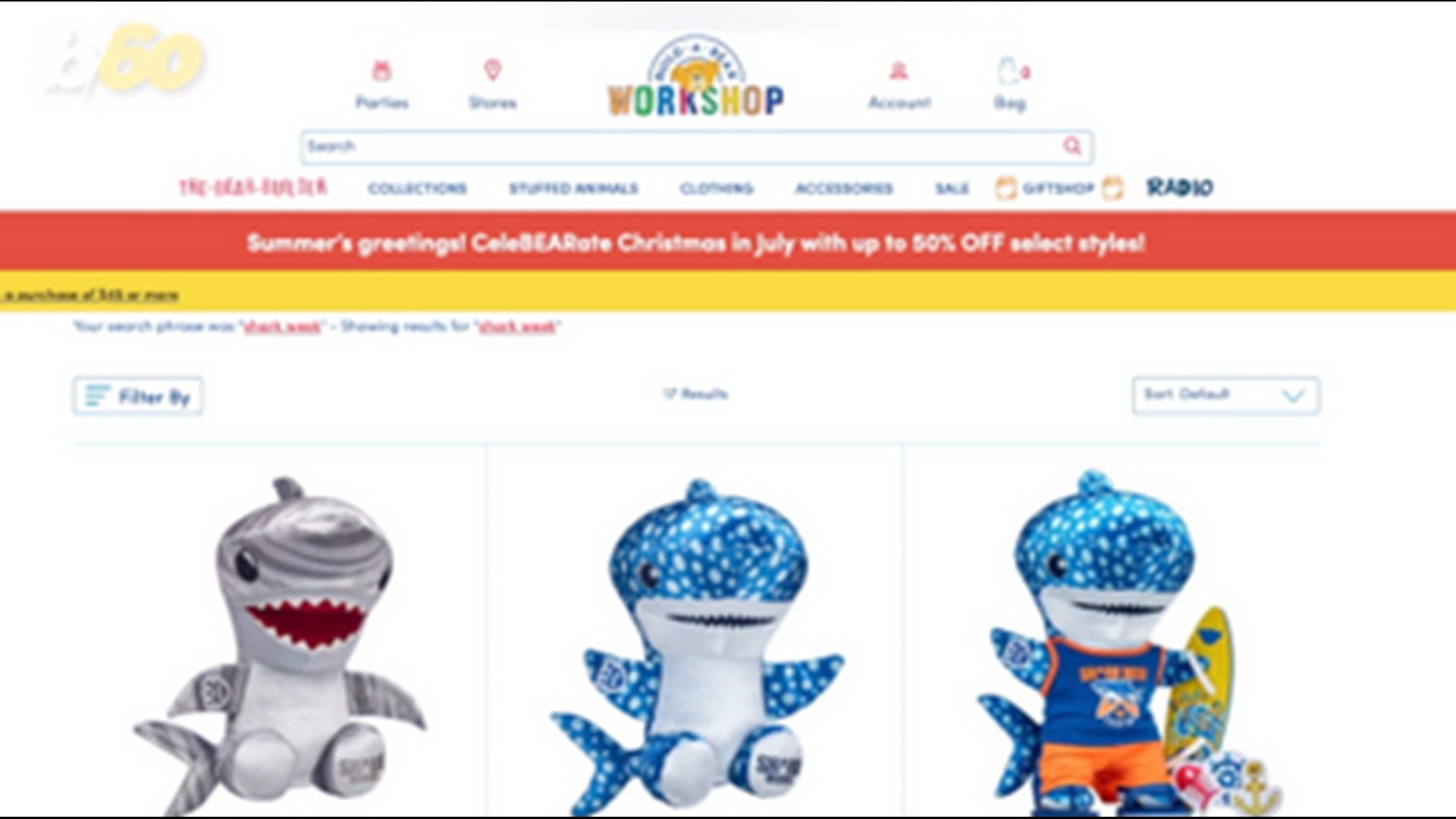 shark week build a bear 2021