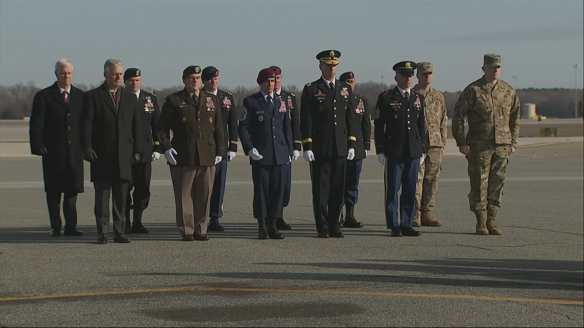 The remains of a 33-year-old American soldier killed in combat in Afghanistan have been returned to the United States, arriving at Dover Air Force Base in Delaware.