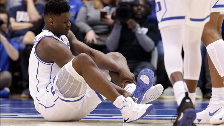 Zion williamson store ripped shoe