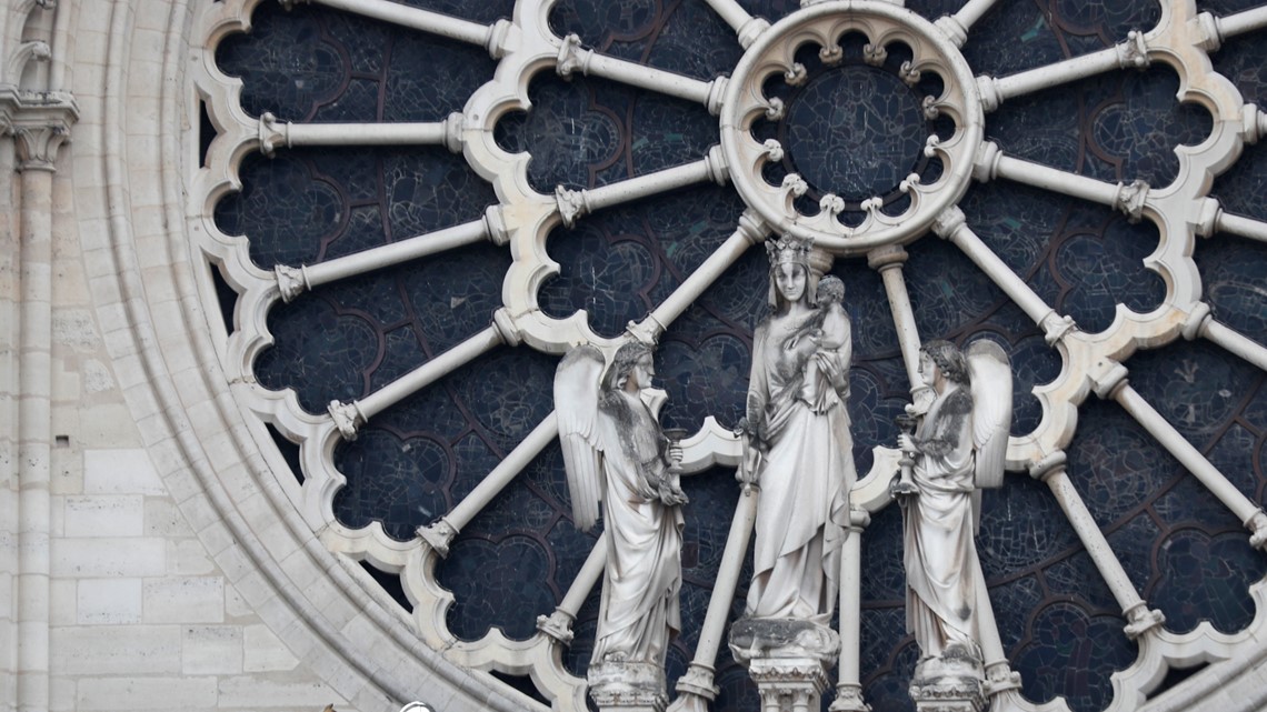 Ruling the roost! Notre Dame cathedral is adorned with brand new golden  rooster reimagined as a phoenix four years after fire devastated the iconic  Parisian landmark