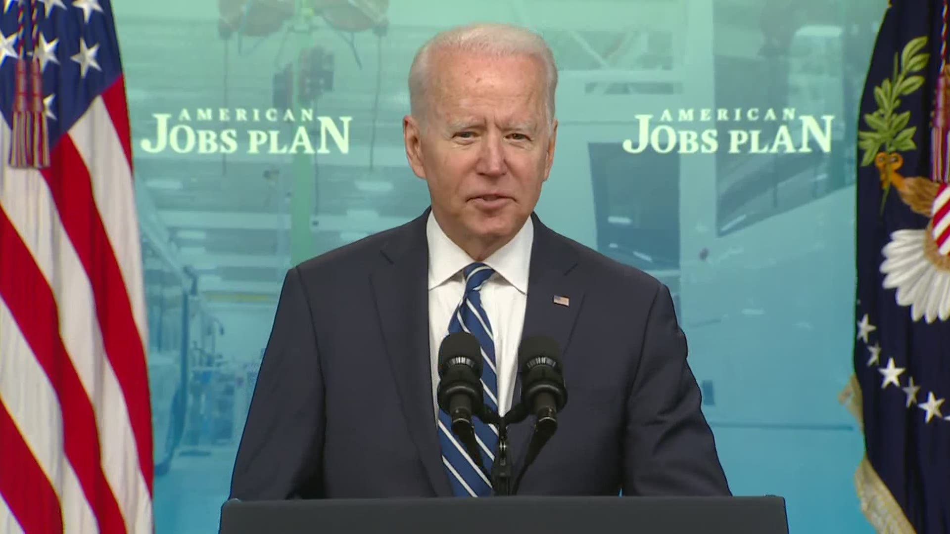 President Joe Biden addresses the June jobs report on July 2, 2021.