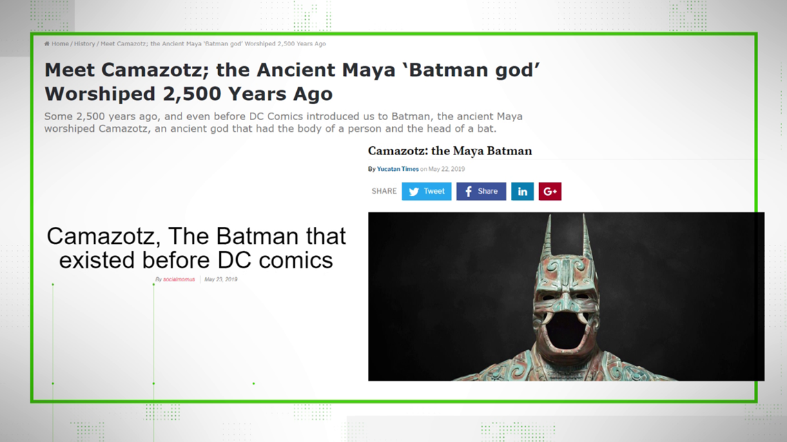 VERIFY: No, the Mayans didn't make a 'Batman' sculpture 