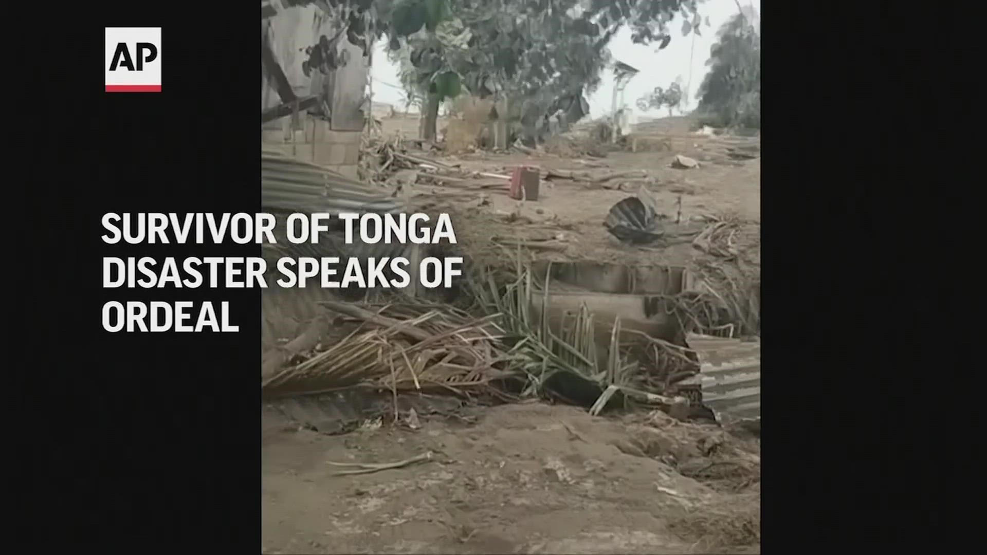 Lisala Folau, 57,  was swept into the ocean by the tsunami in Tonga generated by the volcanic eruption on January 15. He survived after more than a day at sea.