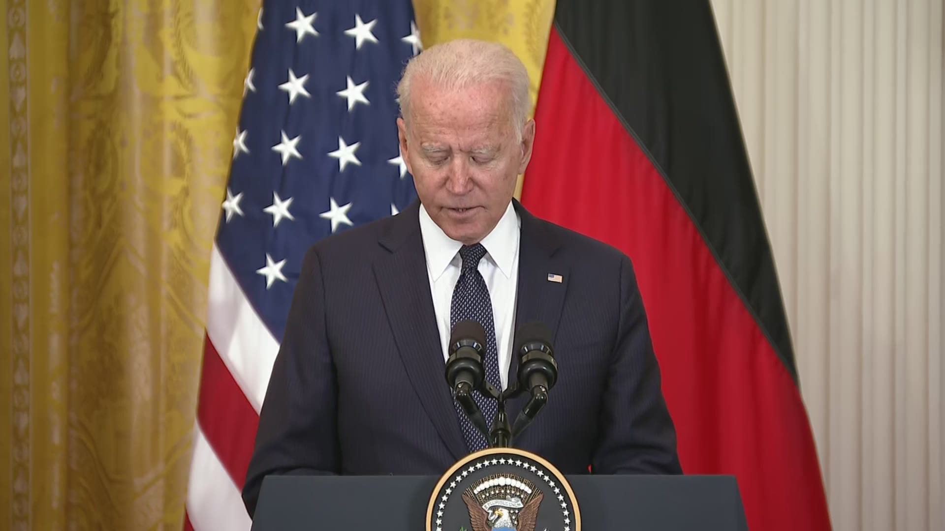Biden announced plans to continue a partnership with Germany into the future that will "collaborate on the two countries' shared future."
