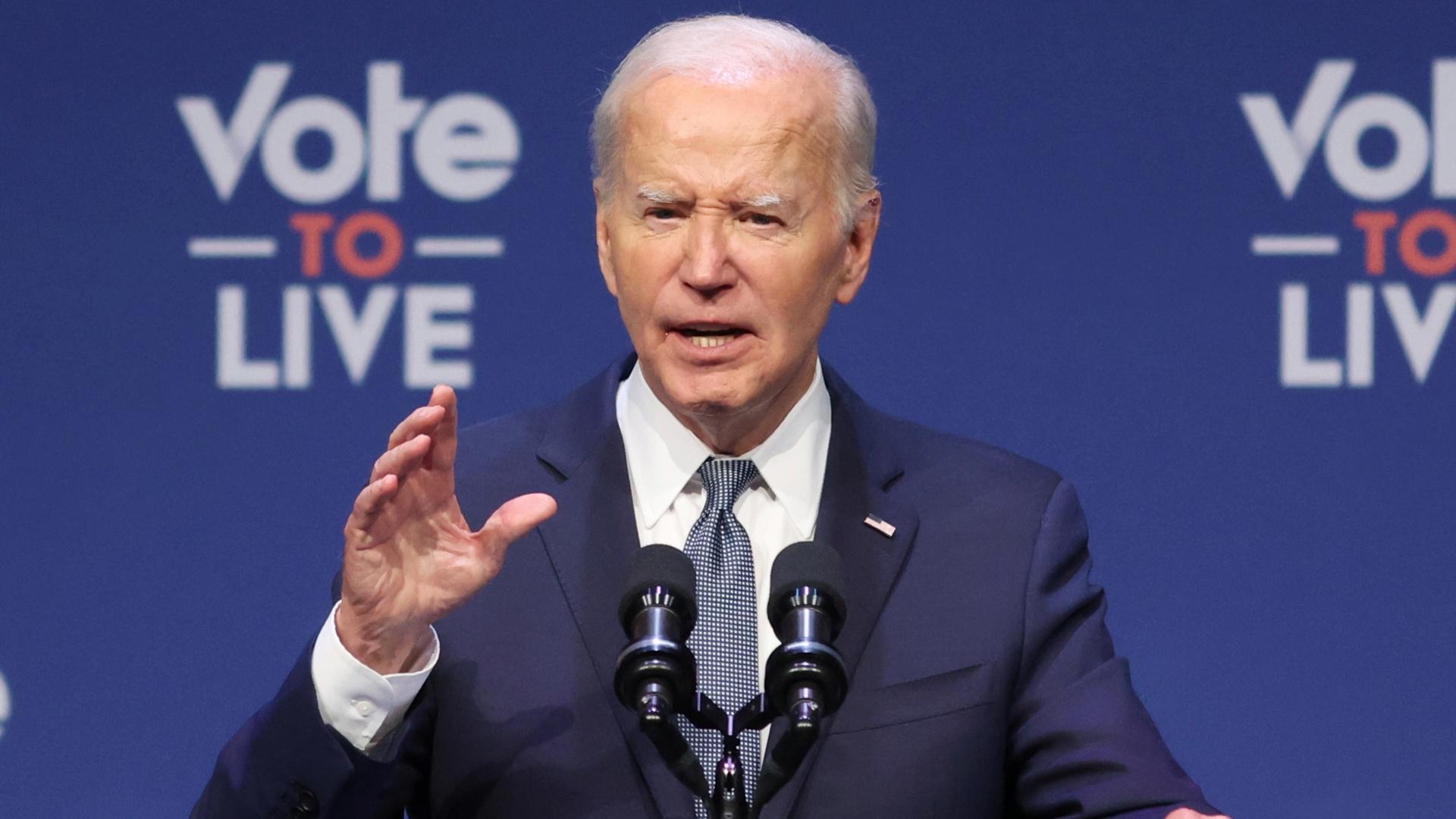 An announcement was made on stage ahead of a planned speech that the president would no longer be able to appear at the event.