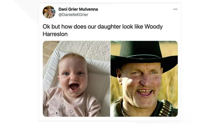 'I just wish I had your hair': Woody Harrelson responds after baby lookalike goes viral