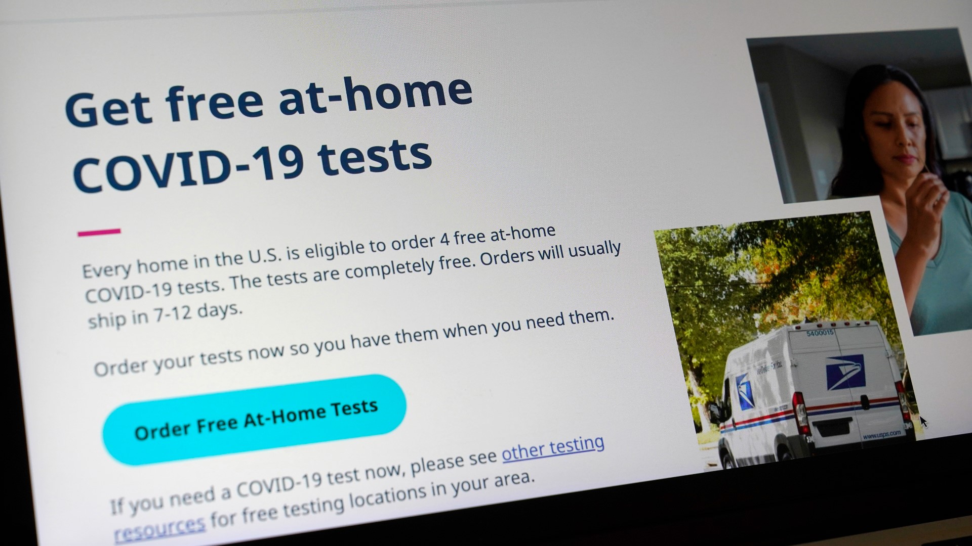 Free COVID tests Government's site to pause mail orders Friday