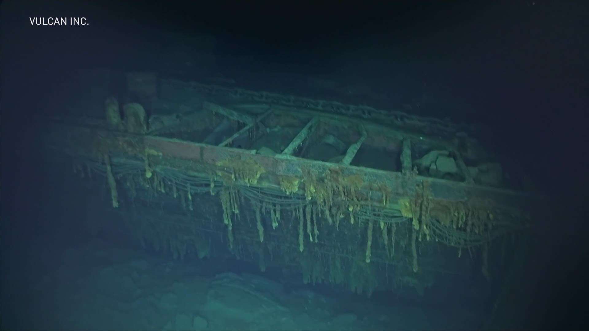 Hundreds of miles off the Pacific's Midway Atoll the remains of the Kaga are seen for the first time since 1942. (Video: Vulcan Inc. via AP)