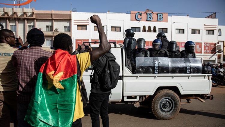 Heavy gunfire reported at Burkina Faso military base, prompting fears of coup
