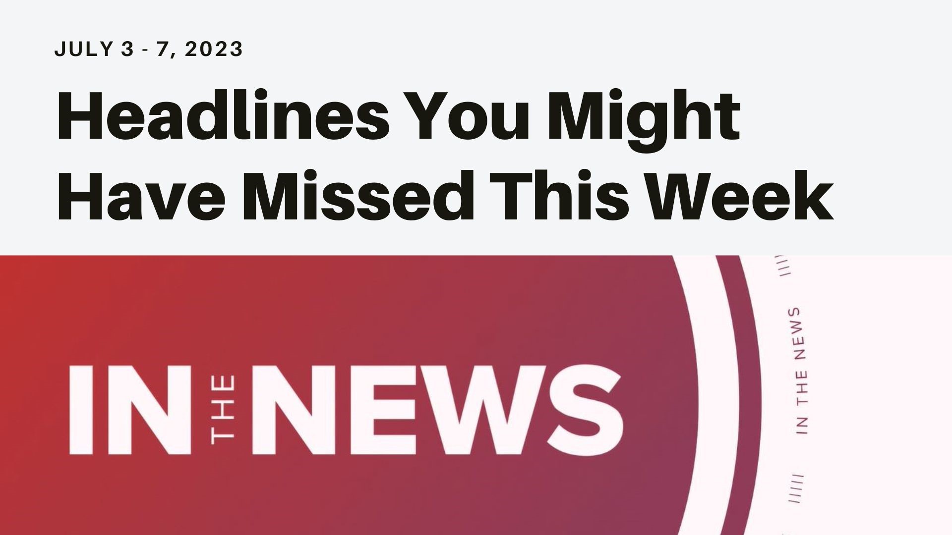 A look at some of the top headlines you might have missed this week from the FDA approving a new Alzheimer's drug to a warning about U.S. tap water and more.
