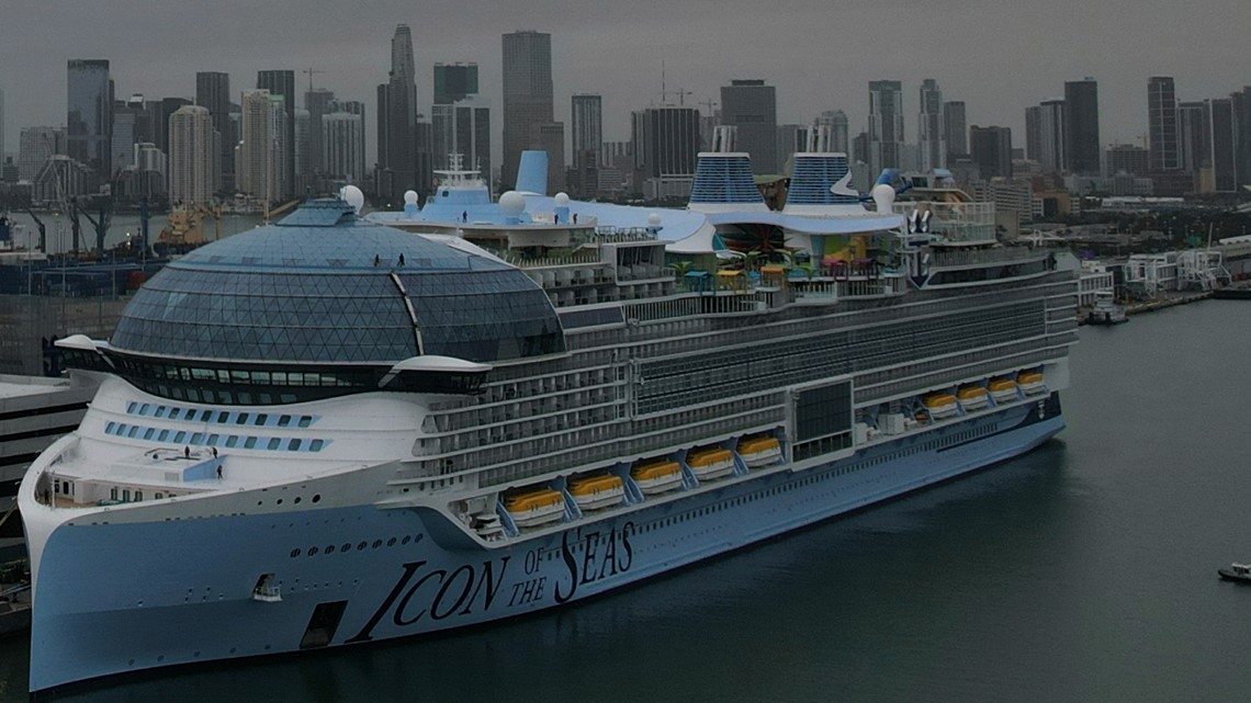 Icon of the Seas, world's largest ship, begins maiden voyage