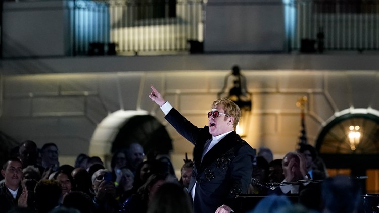 'Let's have some music': Elton John plays White House