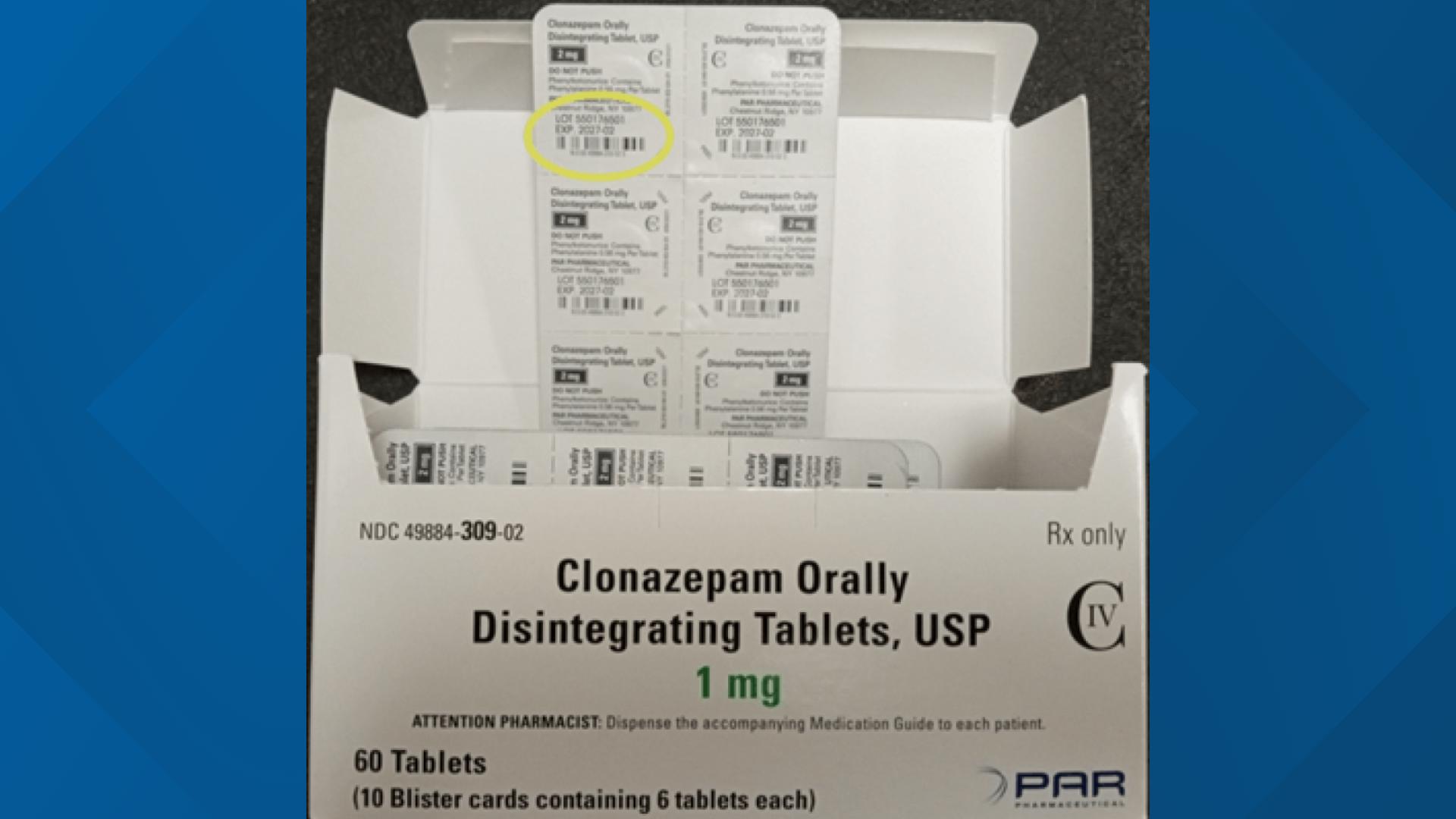 Clonazepam recall expanded due to misprinted packaging