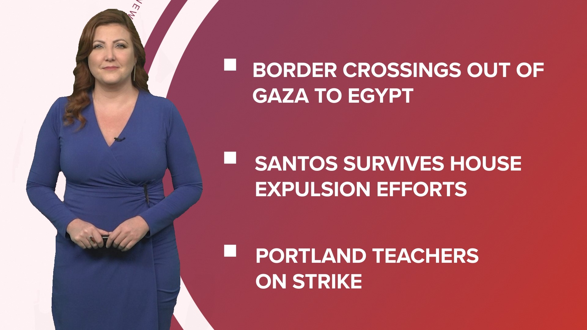 A look at what is happening in the news from border crossings out of Gaza to Portland teachers on strike and Texas Rangers win first World Series.