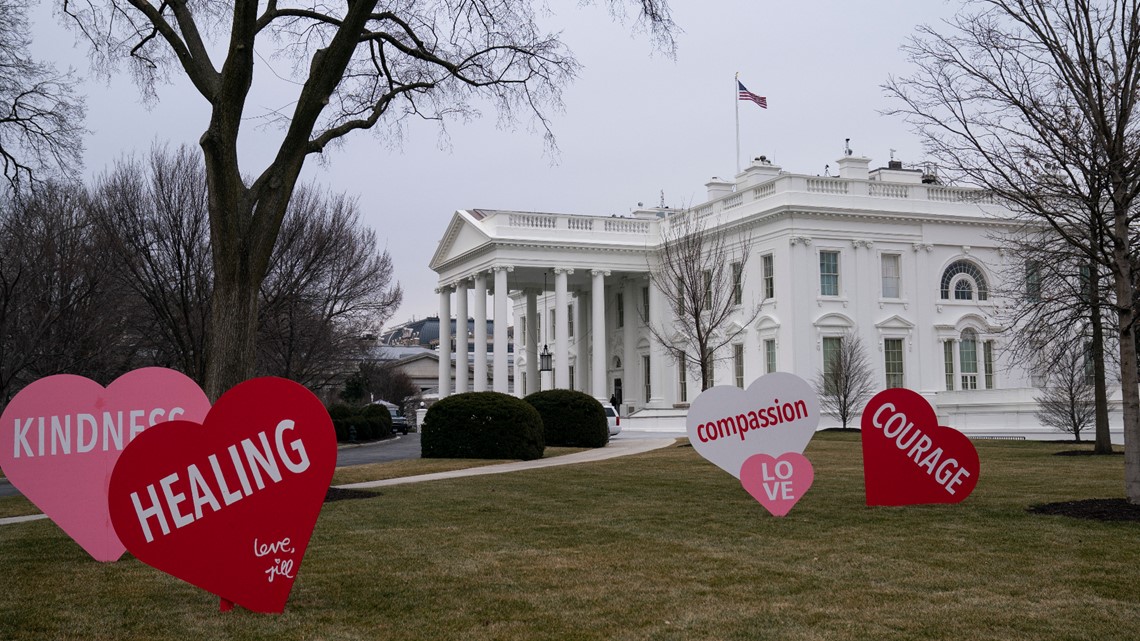 Jill Biden displays her 'Valentine to the country' at White House