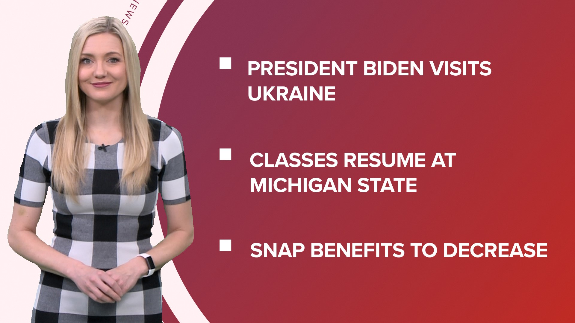 A look at what is happening in the news from President Biden visiting Ukraine to SNAP benefits changes and Richard Belzer dies at 78.