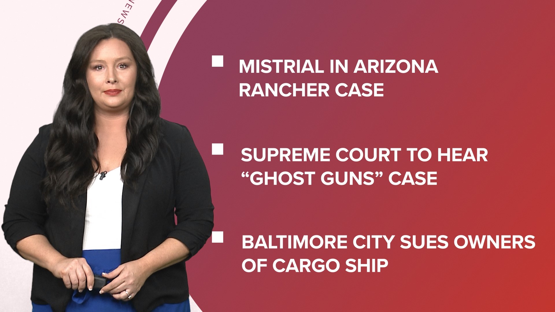 A look at what is happening in the news from Baltimore suing cargo ship company over bridge collapse to Supreme Court to hear ghost guns case and more.