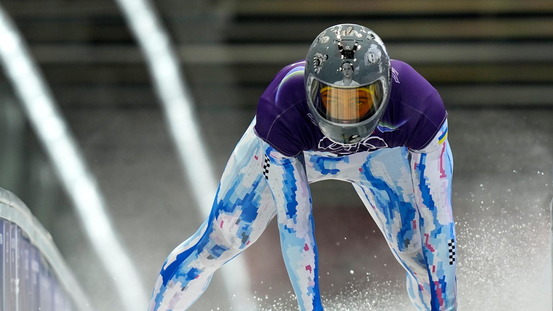 Paraskeleton Racing Ukrainian skeleton racer at Olympics says his helmet tribute to fallen ...