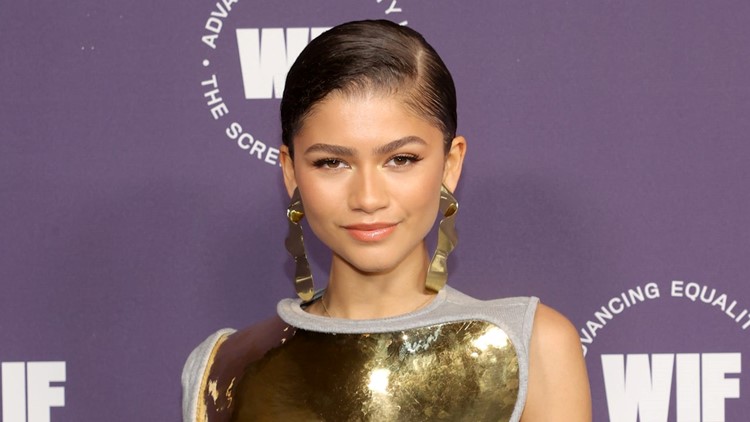 slim fit dress slacks Burgundy Zendaya Coleman Plunging Tiered Ball Gown Dress V Neck Prom C –  Hoprom main image 0