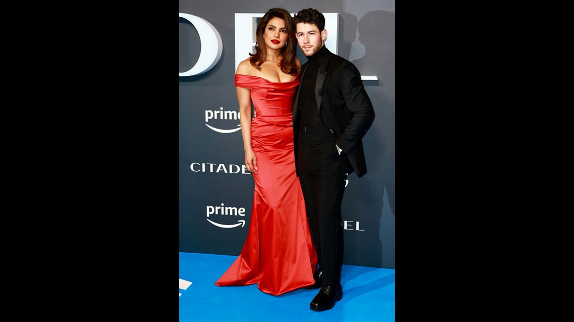 Nick Jonas Has the Perfect Song for Priyanka Chopra's 'Red Dress' at  'Citadel' Premiere | wkyc.com