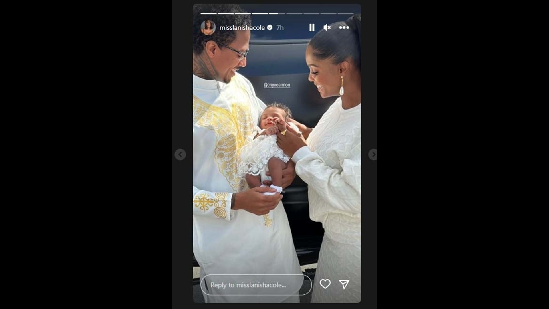 Nick Cannon and LaNisha Cole's Newborn Daughter Onyx Has Church