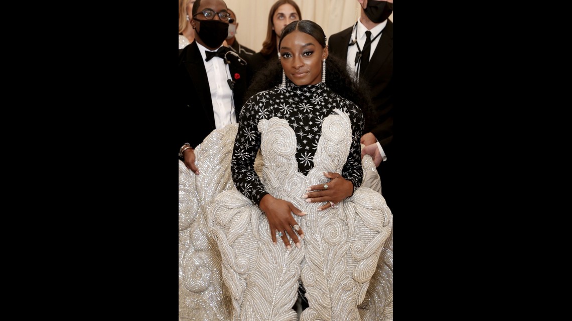 Simone Biles Wears 98-Pound Dress Featuring Glass Crystal Chains to 2021  Met Gala, News, Scores, Highlights, Stats, and Rumors