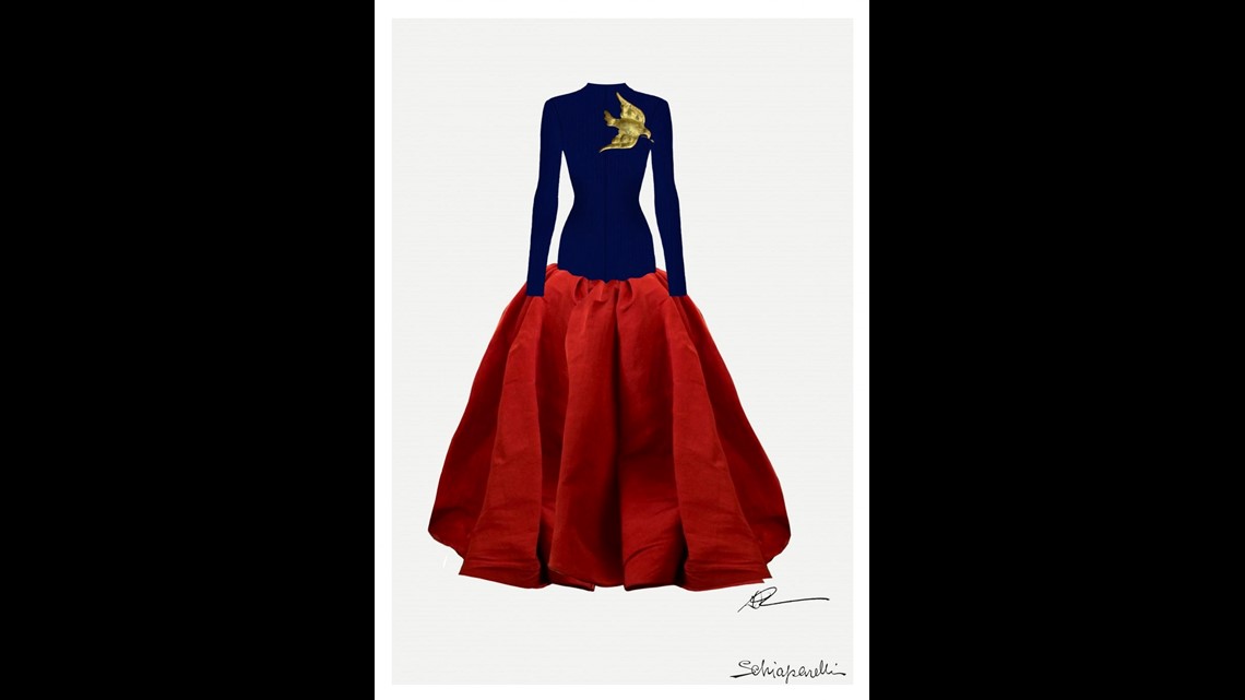 lady gaga schiaparelli dress Wears Custom to Sing National Anthem at President Joe Biden's Inauguration TEEN