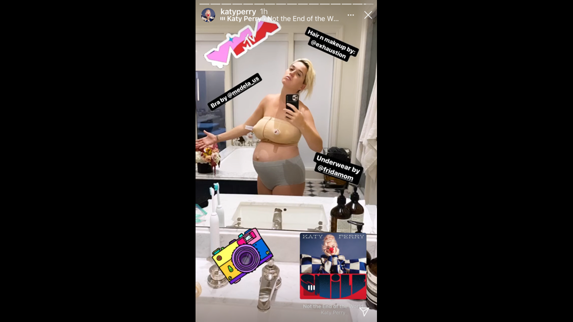 Katy Perry Posts Pic In Maternity Underwear Four Days After Giving Birth As Funny Mtv Vmas Look Wkyc Com