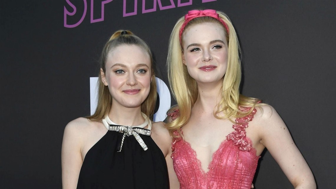 Dakota and Elle Fanning Dressed as Lucius and Draco Malfoy for a