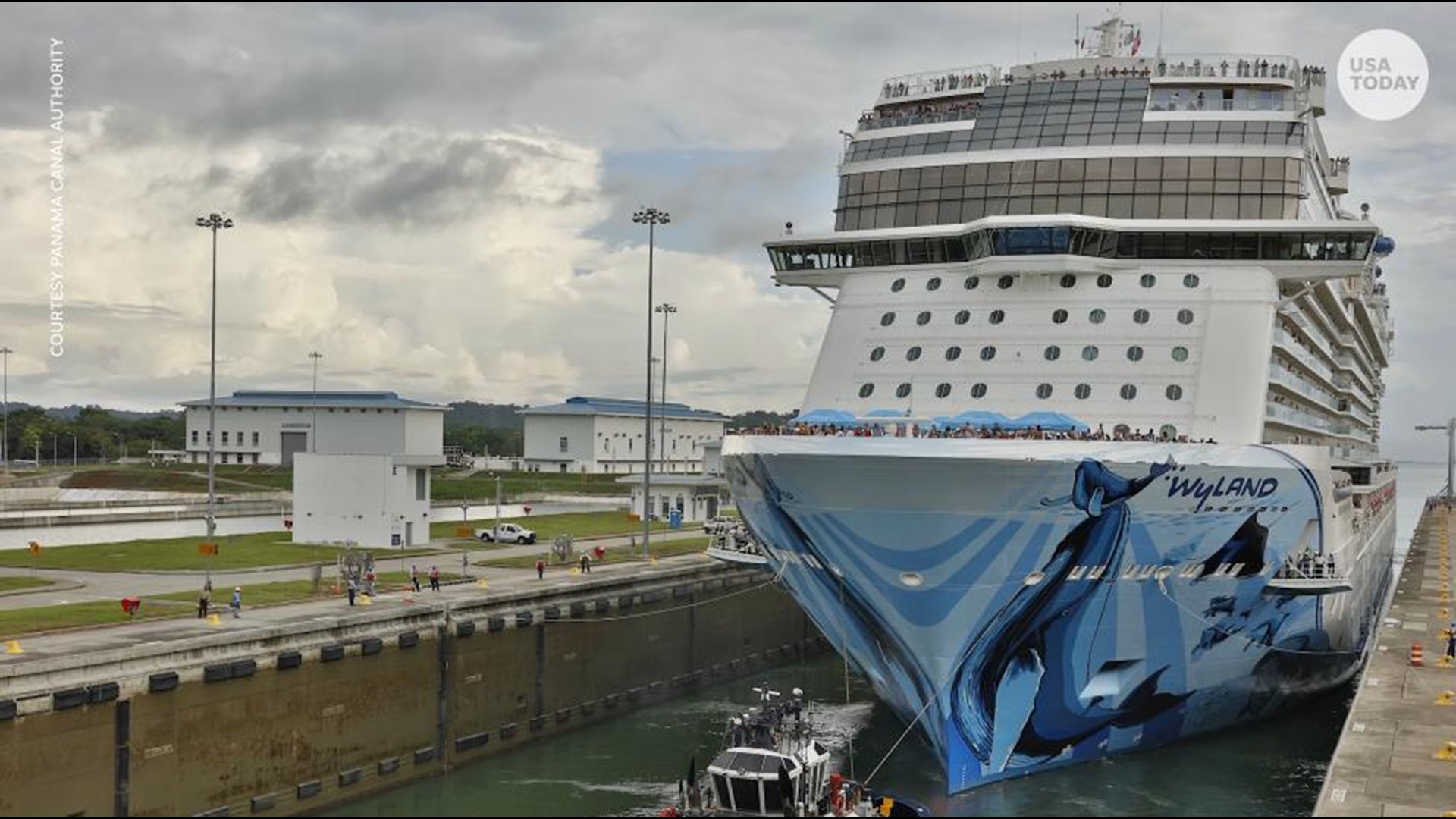 New Norwegian Bliss Becomes Biggest Cruise Ship Ever To Transit Panama Canal Wkyc Com