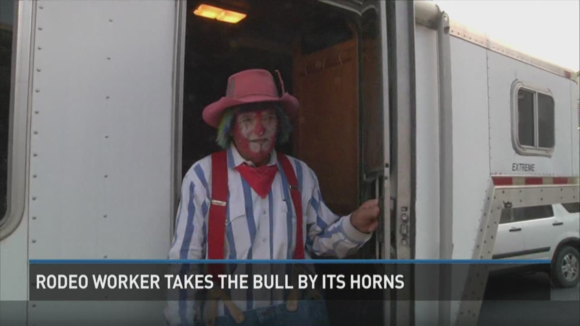 Rodeo worker takes the bull by its horns | wkyc.com