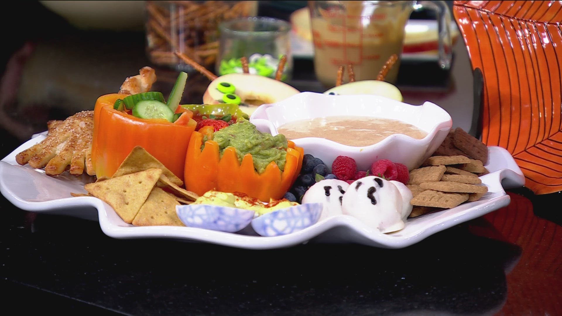 Step up your charcuterie game for Halloween with some spooky seasonal treats.