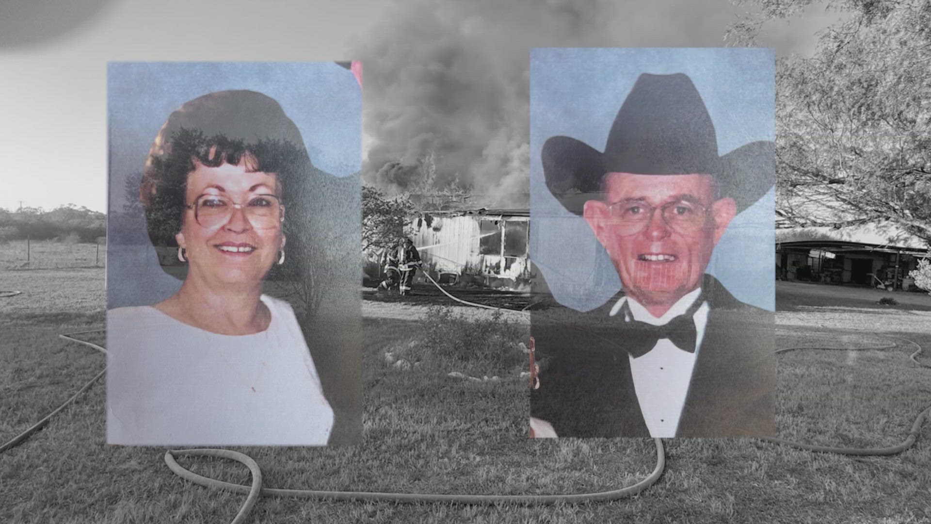 The elderly couple's home caught fire on Sunday in Karnes City.