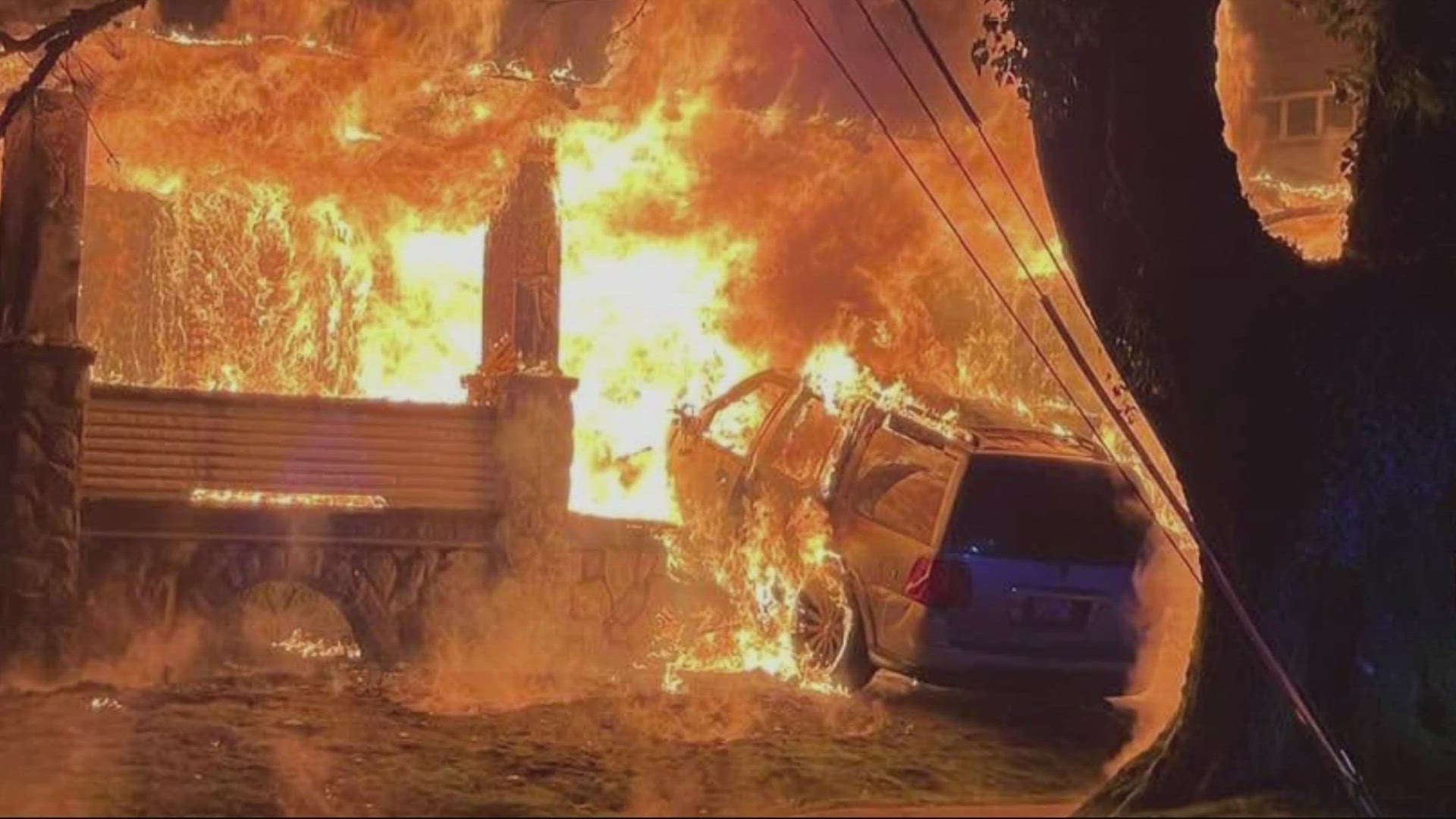 Car crashes into Northeast Portland home Christmas Eve sparking fire ...