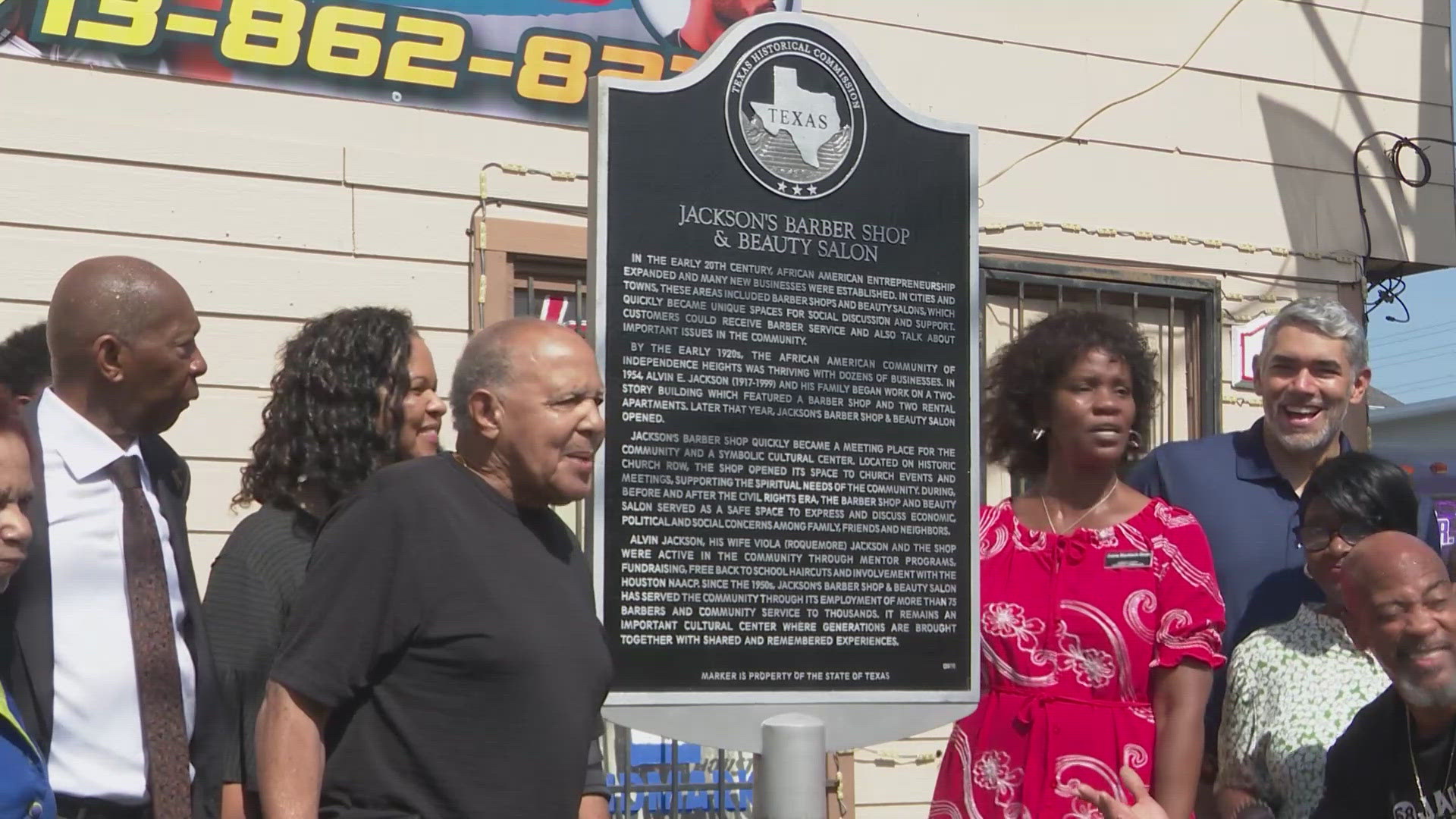 Jackson's Barber Shop and Beauty Salon has been in Independence Heights for decades. Now it's a historical site.