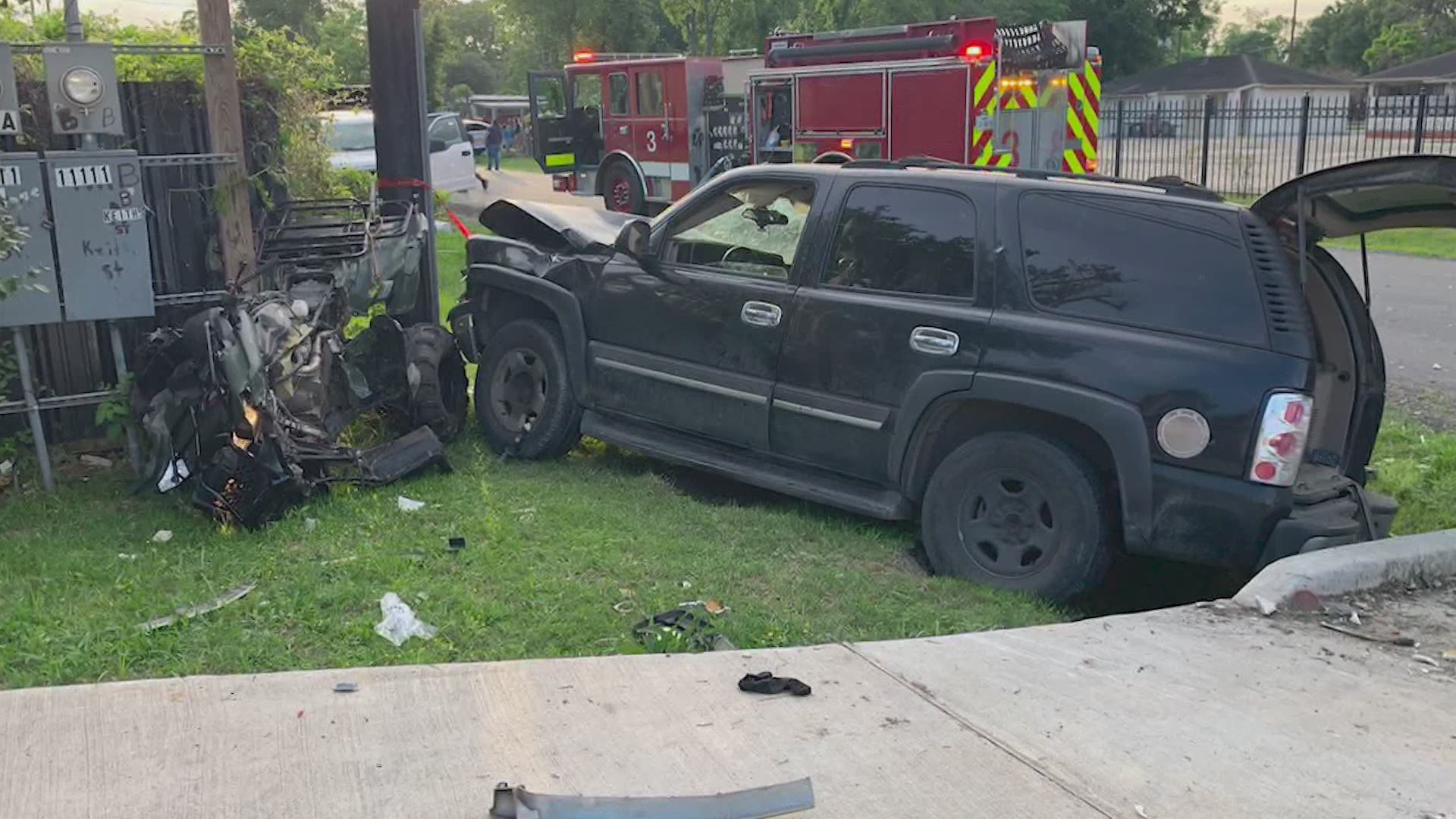 A 17-year-old girl is dead and a 6-year-old child is in critical condition after being thrown from an ATV during a crash Friday night.