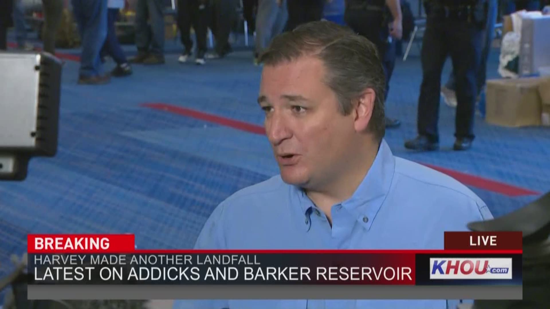 U.S. Sen. Ted Cruz made a visit to the GRB Convention Center in Houston and spoke to members of the media.