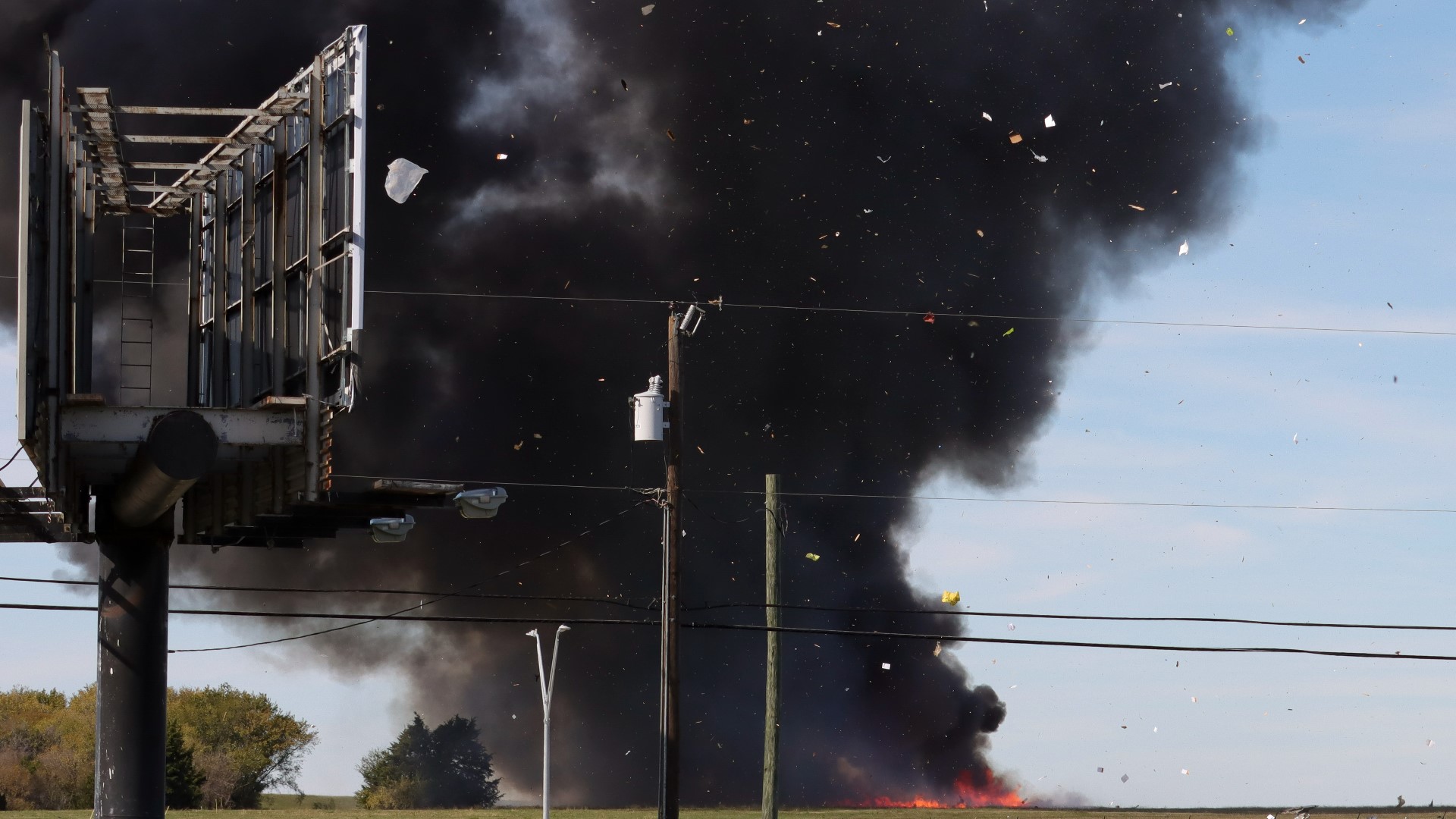 The Boeing B-17 Flying Fortress and a Bell P-63 Kingcobra collided and crashed around 1:20 p.m., the Federal Aviation Administration said in a statement.