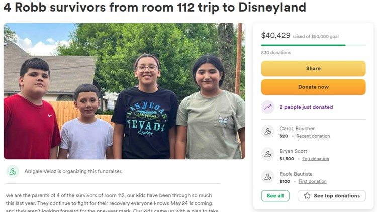 'It's a healing process' | Families of Uvalde shooting survivors raising money to take kids to Disneyland