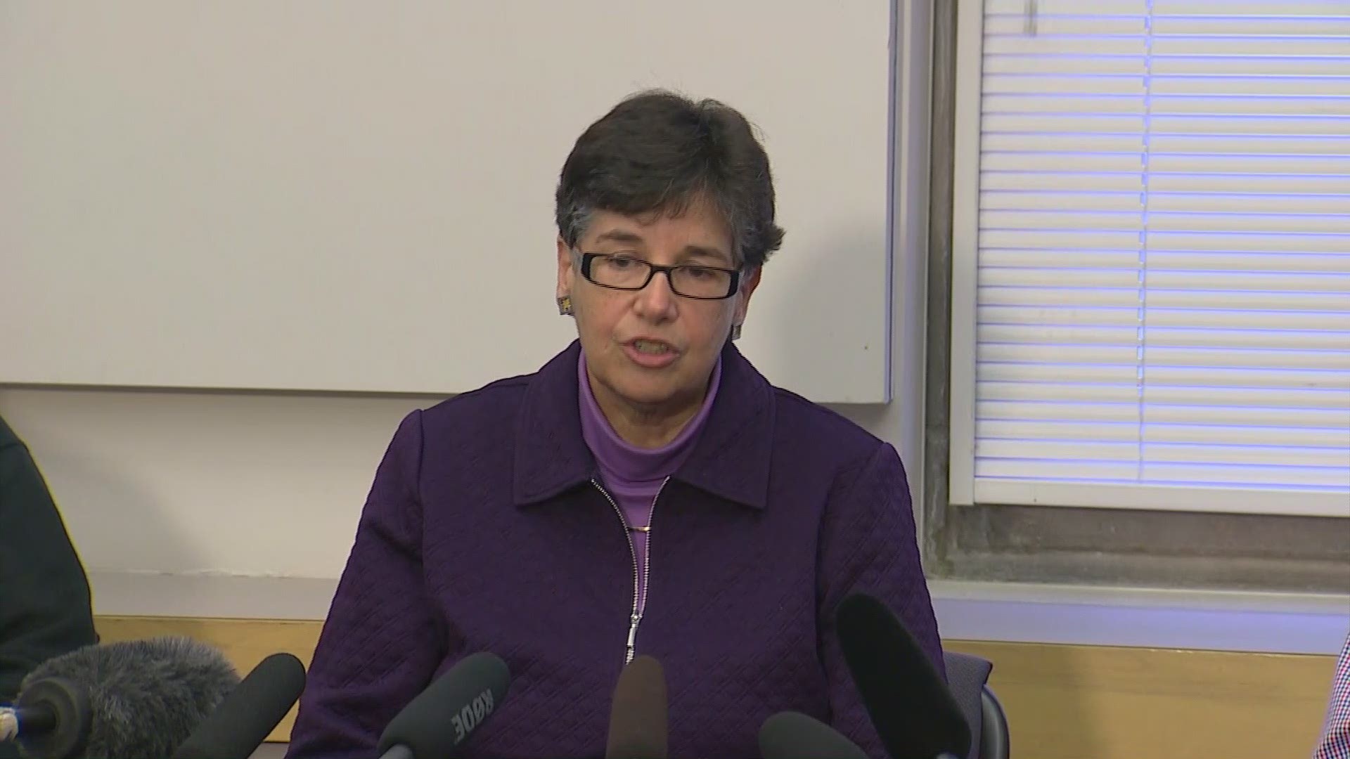 UW President Ana Mari Cauce talks about closing the main UW campus through the end of the quarter, March 20.